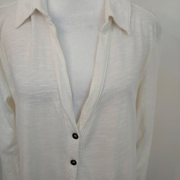 Velvet By Graham & Spencer Long Sleeve Vintage Slub Tee Size Large - Picture 4 of 11